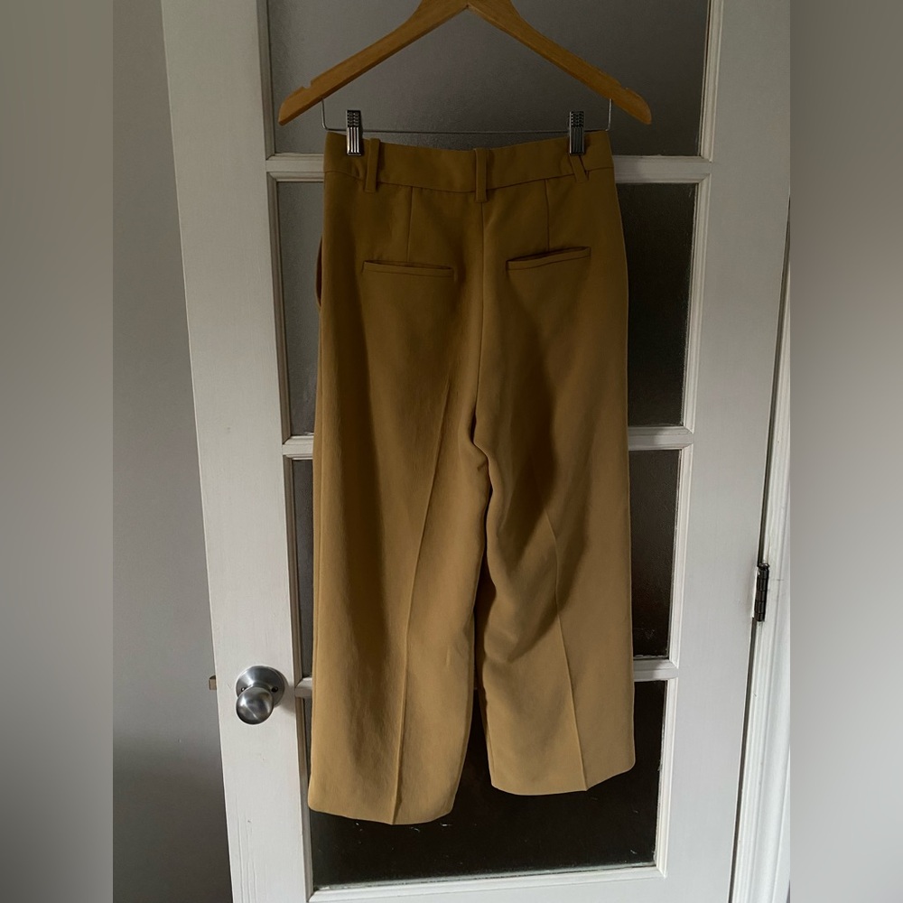 Wilfred Aritzia Wide-Leg Pleated Trousers in Camel - Picture 4 of 6
